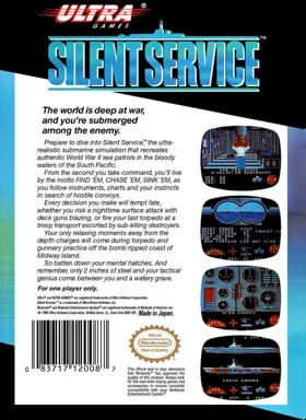 Silent Service (USA) (Rev 1) box cover back